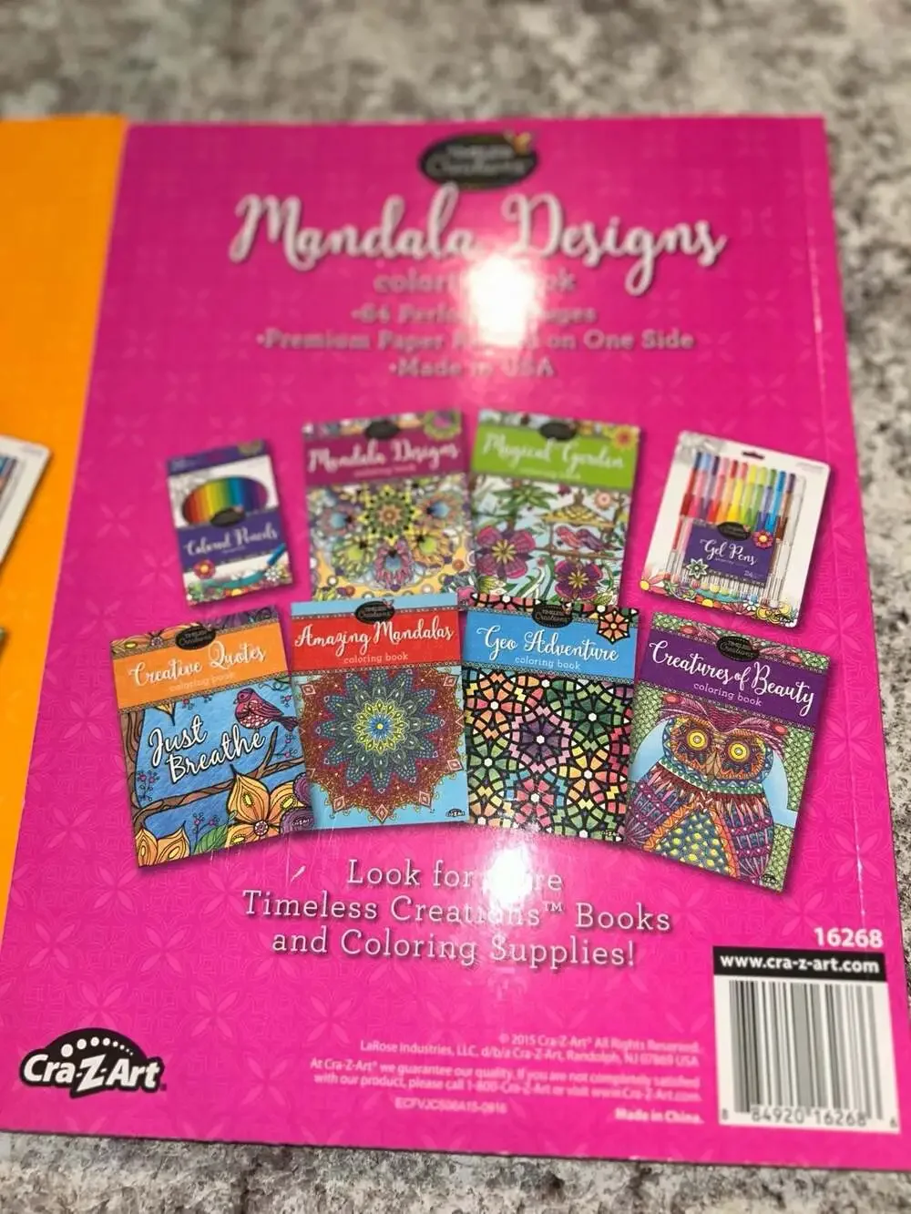 Cra-Z-Art Timeless Creations Creative Quotes and Mandala Designs Adult Coloring